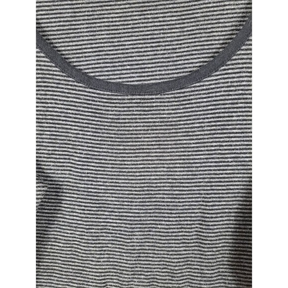 Old Navy Size XL Womens Black Gray Striped Stretch Long Sleeve Top - Picture 3 of 7